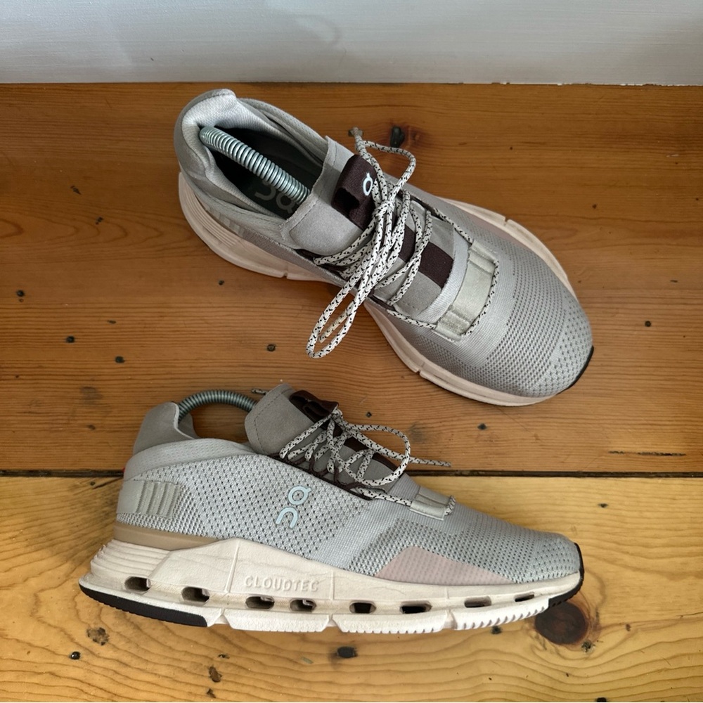 On Cloudnova Women’s Size 8.5 Pearl Shell 26.98124 Speedboard Shoes Sneakers